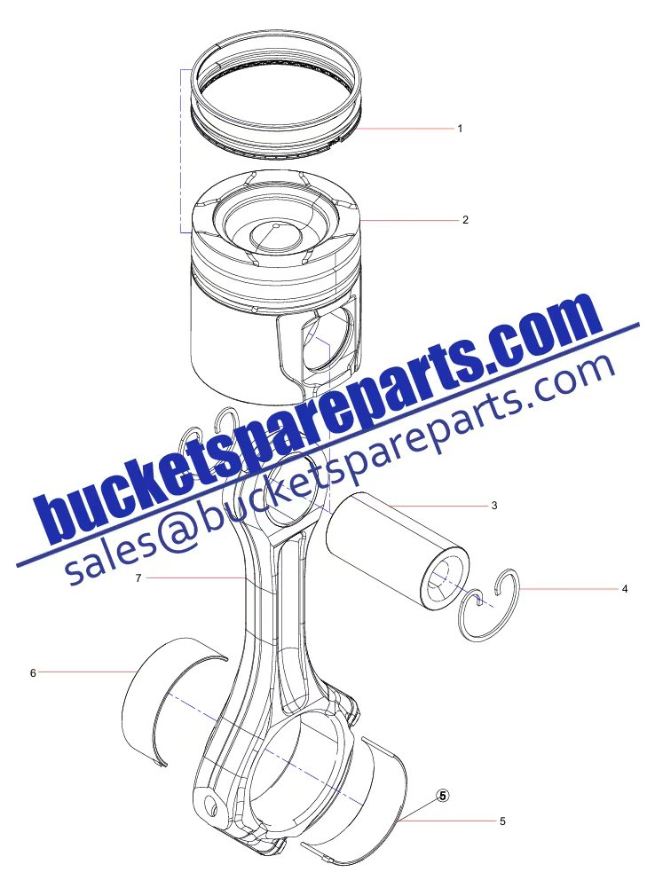 160102130004A045 Piston and Connecting Rod Group (2)