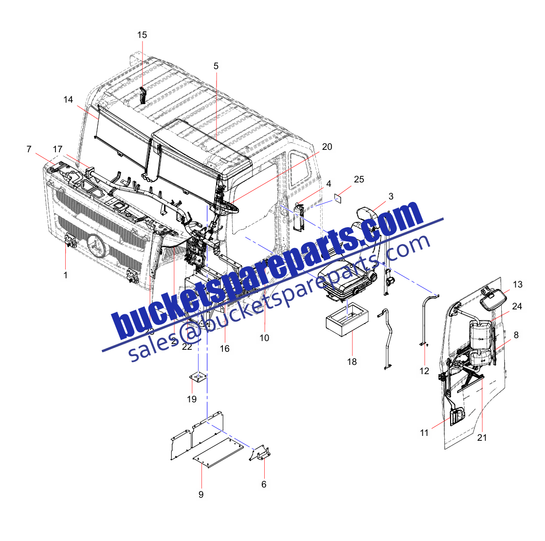 Accessory Assembly of Cab Body