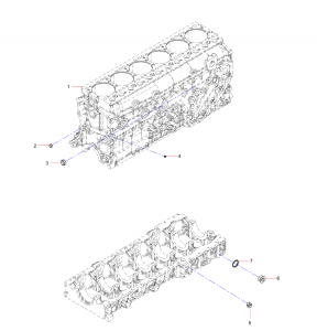 Sany Dump Truck Mining Truck SKT105S 160102130004A027, 13894181, 13108582，A820203002761，SCC009947143Crankcase Assembly