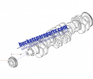 Sany dump mining truck SKT105S 160102130004A041 Crankshaft group