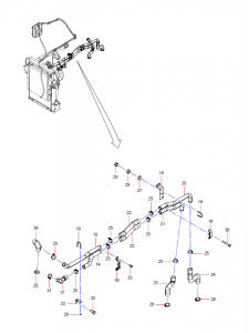 Sany Dump Truck Mining Truck SKT105S ODT006822450 11452608 14016636 60164807 ODT006648983 SYM004905626 Radiator and pipe Installation Assy